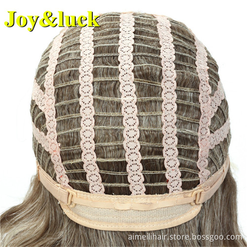 Women's 22inch Black Ombre Brown Wholesale Hair Wig For Women Daily or Cosplay Party Long Natural Curly Synthetic Hair Wigs
